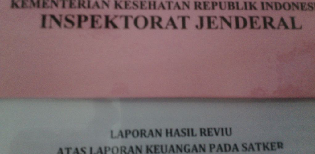 REKONSILIASI DAN REVIU LAPORAN KEUANGAN SATUAN KERJA TA 2016 UNAUDITED DINAS KESEHATAN DIY
