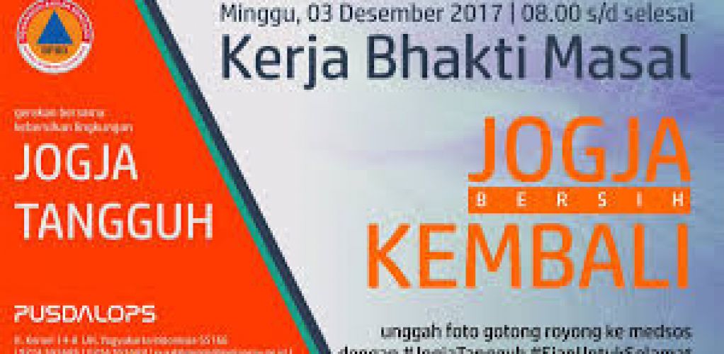 KERJA BAKTI MASSAL : Jogja Bersih Kembali
